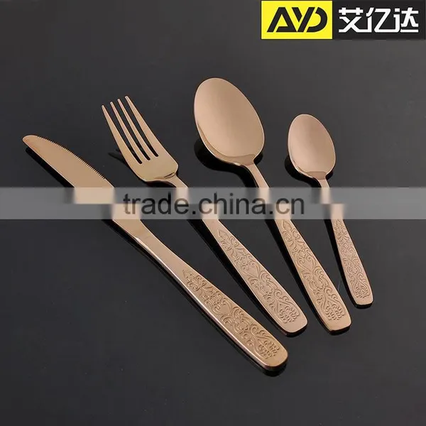 Bulk Cutlery , Knotted Cutlery Set , Gold Plated Cutlery photo-5
