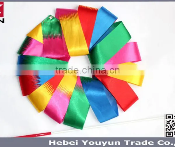Rhythmic gymnastics equipment red color dance gymnastics ribbons