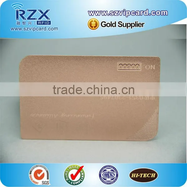 Engraved Rose Gold Plating Stainless Steel Card Metal Card photo-4