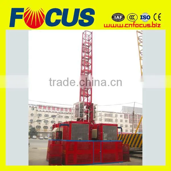 CE Approved SC200/200 Series Construction Lift/ Building Construction Hoist Double Cage photo-3