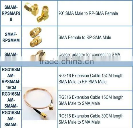 15CM RG316 Extension Cable SMA Male Plug to SMA Female Pigtail Cable photo-6
