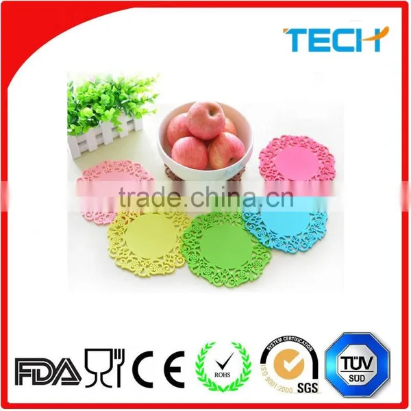 Silicone Decorative Table Dish Mats/ Simple Silicone Meal Placemat for Dinner Table photo-4