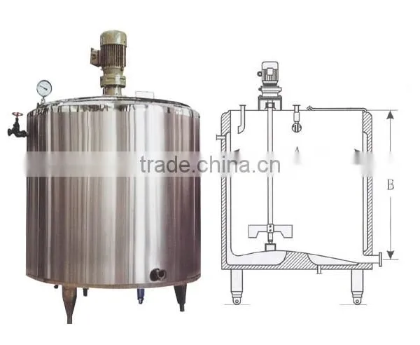 China GMP Standard Hot and Cold Storage Tanks for Ice Cream Production Line photo-4