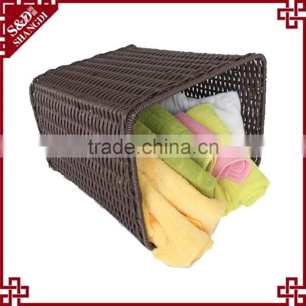 Wholesales Chinese Factory PE Rattan Plastic Laundry Basket for Dirty Clothes photo-6
