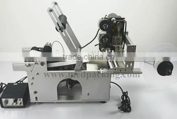 Semi-auto Round Bottle Labeling Machine Labeller With Date Coding Printer photo-3