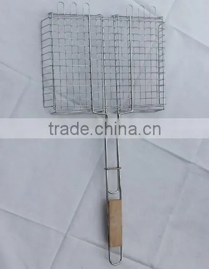 Extra Size BBQ Grill Basket Meat Grid photo-2