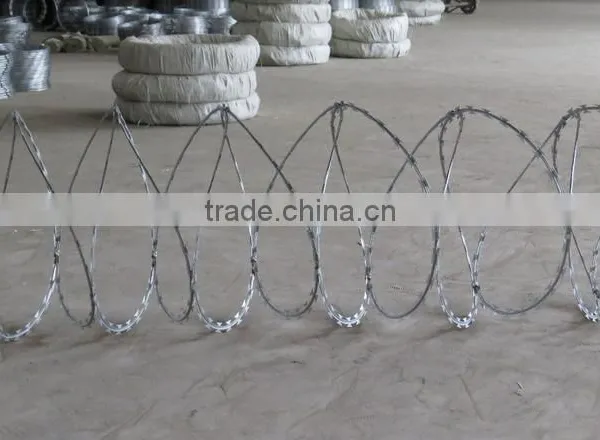 High Quality Low Carbon Steel Wire / Low Price Concertina Razor Barbed Wire For Airport Fence photo-3