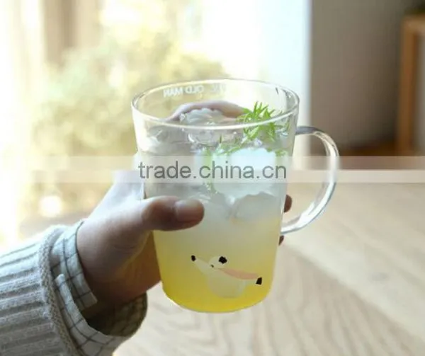 Coffee Glass Mug With Handle Tea Glass Mug With Printing photo-6