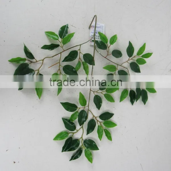 SJ070905 Artificial Ficus Tree Leave for Decorations Occasion Plastic Ficus Banyan Tree Leaf photo-3