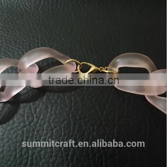 Custom Fashion Exaggerate Chic Chain Resin Necklace photo-3