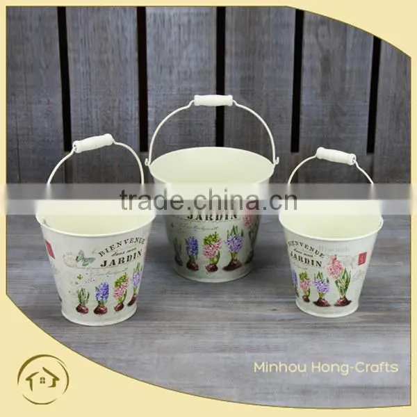 Galvanized Iron Bucket Garden Pails Iron Garden Wholesale Buckets