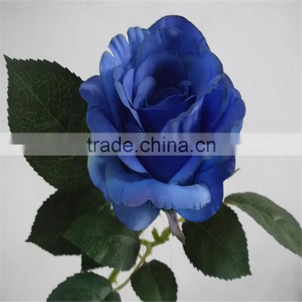 Making Flower Silk Rose Artificial Rose Artificial Royal Blue Rose Flowers