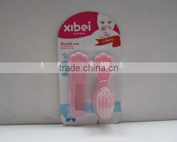 Plum Blossom Shaped Comb With Brush for Children/plastic Hair Brush photo-3