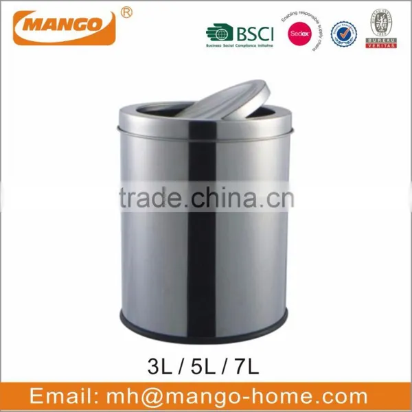 Round Metal Table Mini Trash Can photo-6