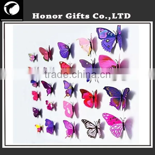Colorful Promotional Home Decorative Plastic 3D Butterfly Stickers photo-4