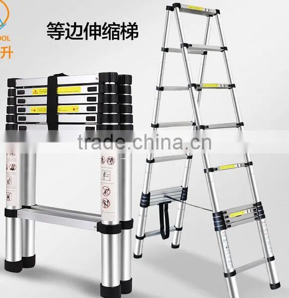 Bamboo Household Ladder Aluminum Alloy Telescopic Ladder