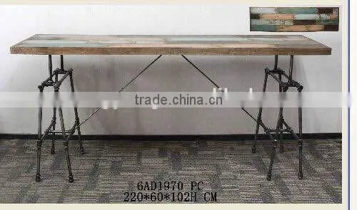 New Solid Wood Vintage Cafe Western Restaurant Table and Chairs Combination Display Rack photo-6