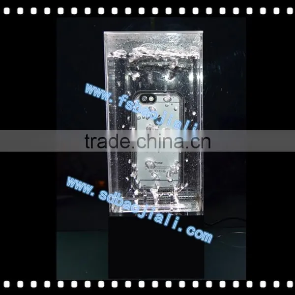 Lighting Acrylic Mobile Phones Used Waterproof Showcase