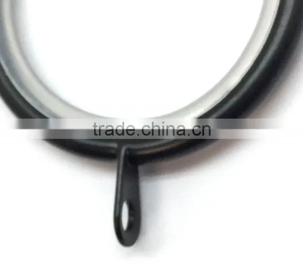 Silent Black Coated Curtain Metal Rod Ring Fixed Eyelet Inside Diameter 35mm - 4 Colors photo-4