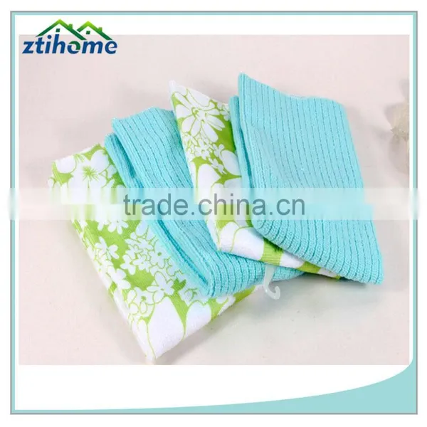 Custom Print Flower Microfiber Cloth for Easy Kithen Cleaning photo-2