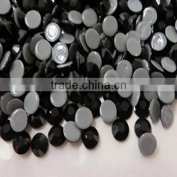 China Factory Wholesale Decorative Shiny Leed Free and Multi Size Loose Flat Back Hotfix Black Rhinestone for Garment photo-2