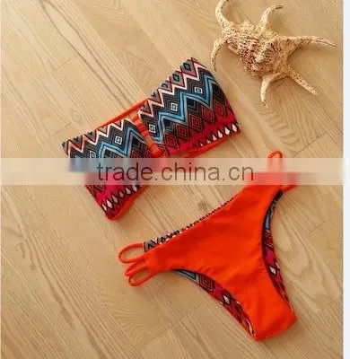 2016 Retro Sexy Print Bikini Women Swimsuit photo-3