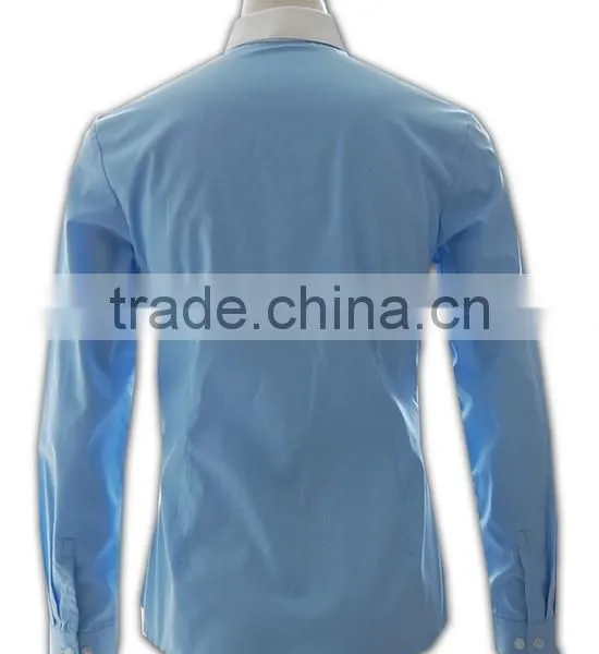 ISO 9001 Audit Factory Stiff Collar T/C Women Office Shirt photo-4