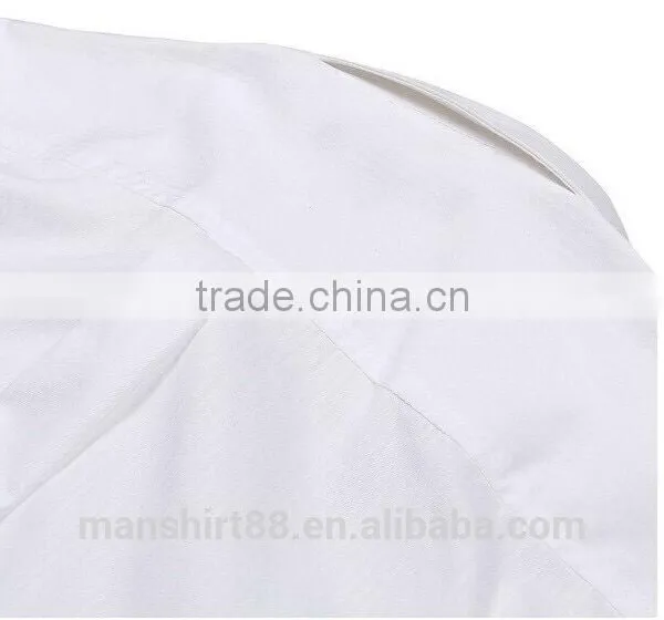 Spread Collar 100% Cotton Business Men Shirt Long Sleeve Shirt for Men photo-4