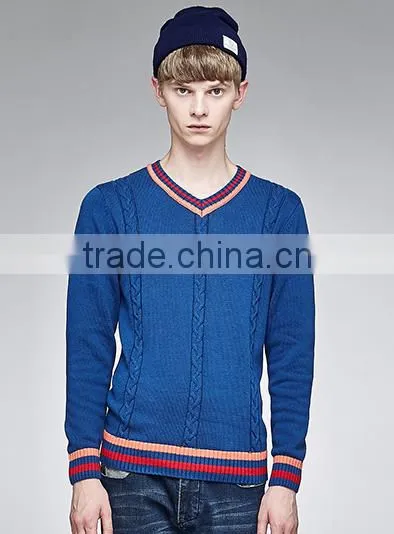 2017 Hot Lowest Price v Neck Sweater Pullover Knitting Models for Men photo-2