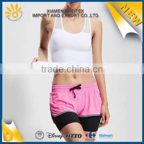 Good Quality Custom Outdoor Breathable Women Sexy Running Mesh Top photo-2