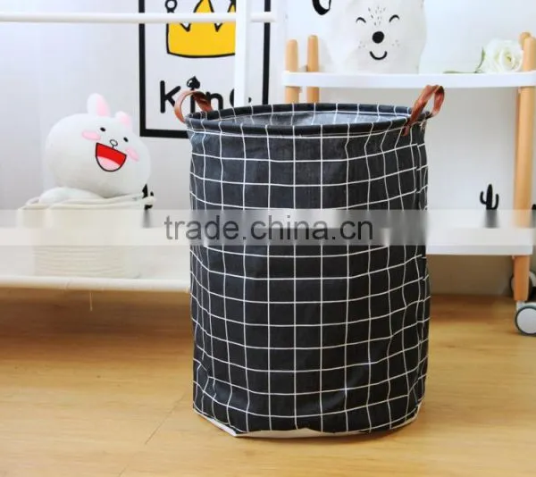 Children Storage Bag Laundry Organizer Bag Leather Handles for Kids Dirty Clothes photo-4