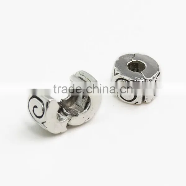 2015 Mixed and Mingle Silver Antique Clip Lock Spacer Stopper Bead f/ European Charm Bracelet photo-3