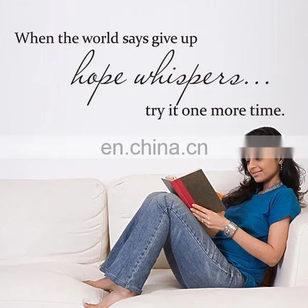 'when the World' Removable Wall Stickers PVC Home and Office Decor photo-4