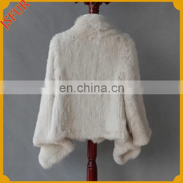 Wholesale Top Quality Fashion Warm Rabbit Fur Coat Women photo-3