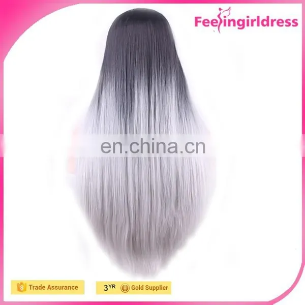 68CM Straight Heat Friendly Hair Long Blonde Wig photo-4