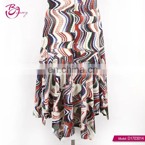 100% Polyester Fiber Casual Loose Fit Free Size 2017 Summer Dress photo-4