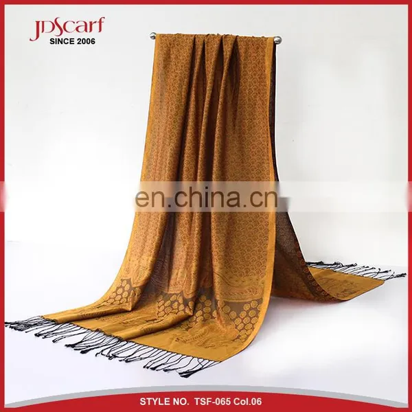 Woman Silky Polyester Scarf Viscose Jacquard Wholesale Scarf Hijab photo-6
