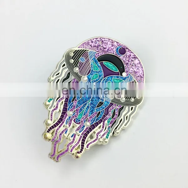 Glitter Custom Hard / Soft Enamel Pin for Custom Enamel Lapel Pin photo-2