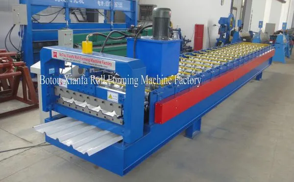 Trapezoidal Color Steel Roof Panel Cold Roll Forming Machine photo-3