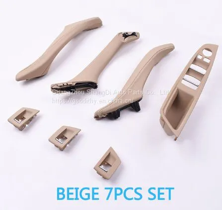 7 Colors 7PCS RHD Right Hand Driver Interior Door Quality Leather Pull Handle Set for BMW 5 Series F10 520 523 525 528 530 535 photo-4