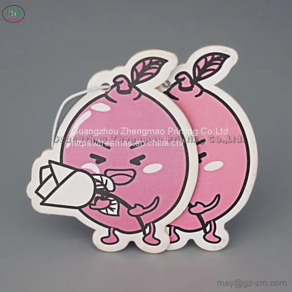 Eco-friendly Perfume Hanging Carton Animal Paper Car Air Freshener With Customized Logo photo-2