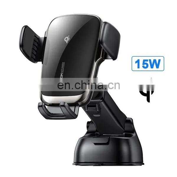JOYROOM ZS248 FCC CE Qi Self-Aligning Coil Car Charger Mobile Mount Dashboard Qi 15W Wireless Fast Charging Car Phone Holder photo-2