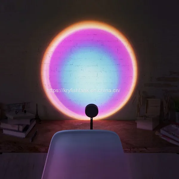 Sunset Projection Night Lights Live Broadcast Background Projector Atmosphere Rainbow Lamp Decoration For Bedroom photo-3