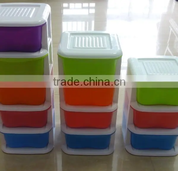 Mini 5 Tier Removable Plastic Storage Drawer or Cabinet With Wheels photo-3
