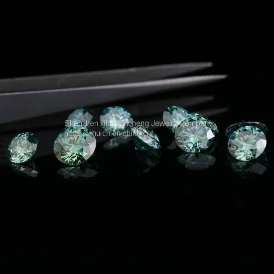 Top Quality Blue Moissanite Green Loose Moissanite Round Oval Princess Marquise Cut Germstones Moissanite photo-5