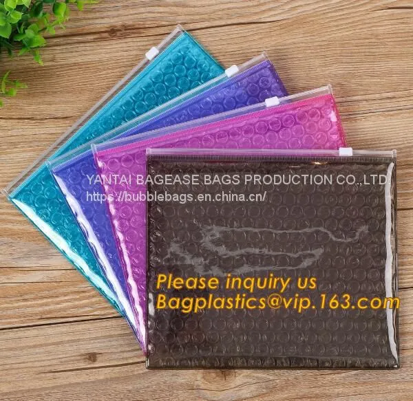 Re-close Lipstick Mascara Travel Packaging, Bubble Padded Zipper Bag, Cushioned Postal Bags With Zipper photo-4