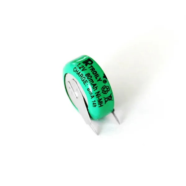 NIMH80MAH 1.2VNIMH Rechargeable Button Battery photo-3