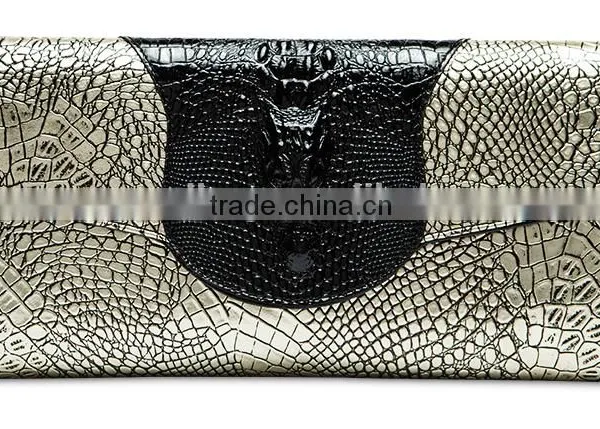 2016New Arrival Fashionable Women Crocodile Pattern Leather Shoulder Bag Clutch Bag Hand Bag Wallet photo-2