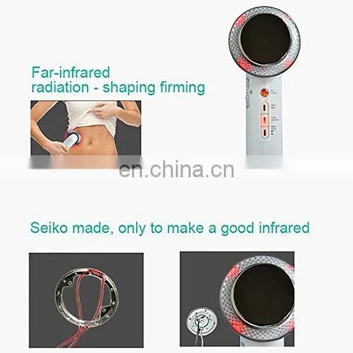 3 In 1 Handheld Ems Facial Sliming Massage Machine Ultrasound Body Massager Slim Device photo-5