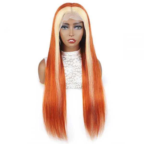 Ginger Blonde Lace Front Wig Straight Hd Lace Frontal Wig 613 Colored Human Hair Wigs 13X4 Ginger Lace Front Wig photo-3